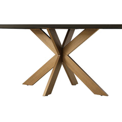 Moran 180cm wooden dining table with an oak veneer surface and contemporary styling
