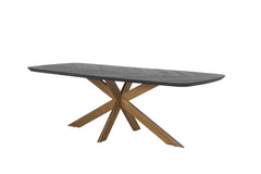 Moran 230cm wooden dining table with an oak veneer surface and contemporary styling