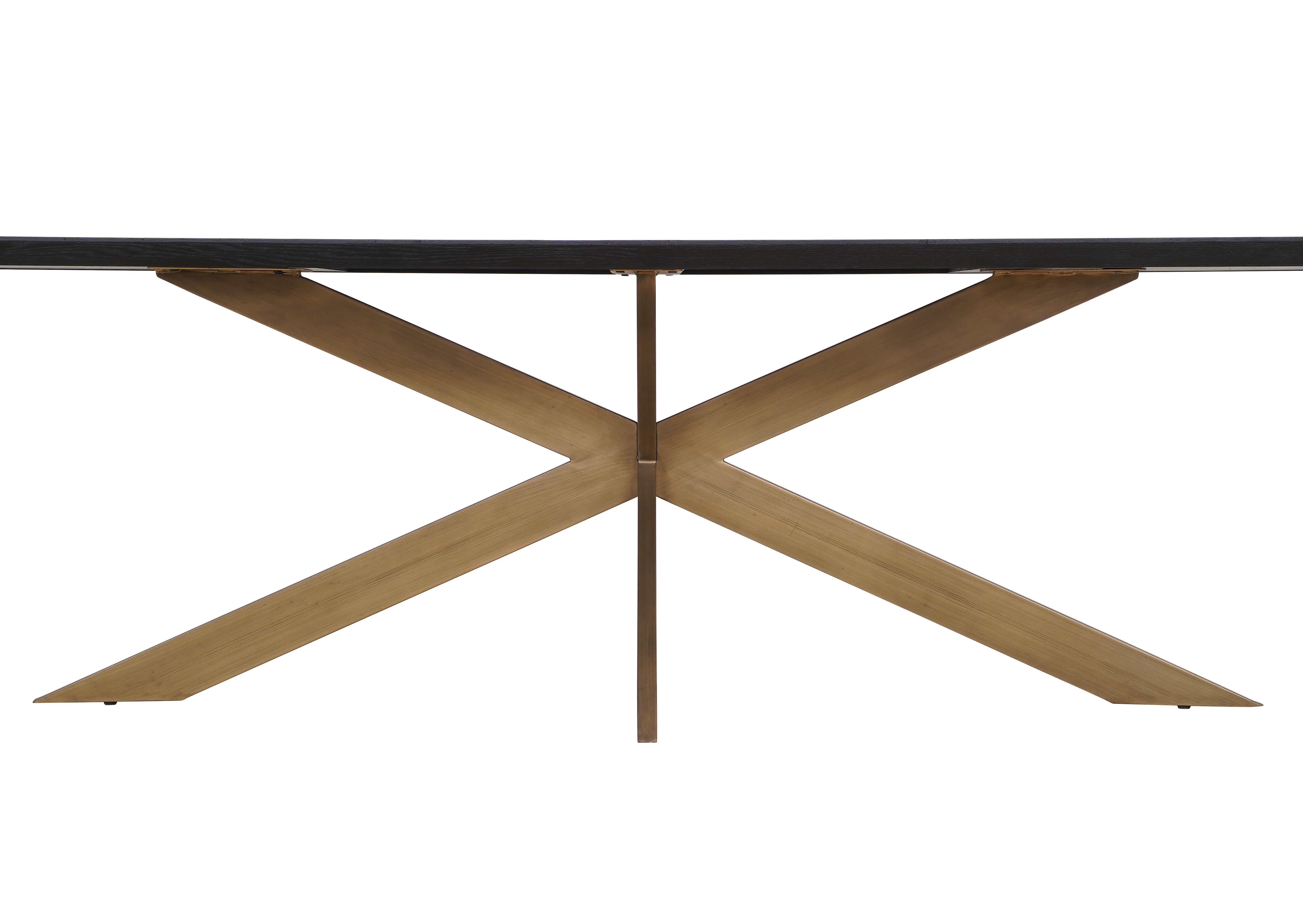 Moran large rectangular dining table in a rich dark coffee oak finish