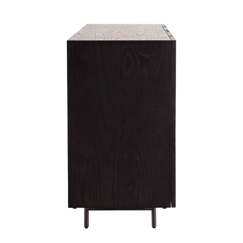 Modern Norr sideboard used as dining room storage cabinet