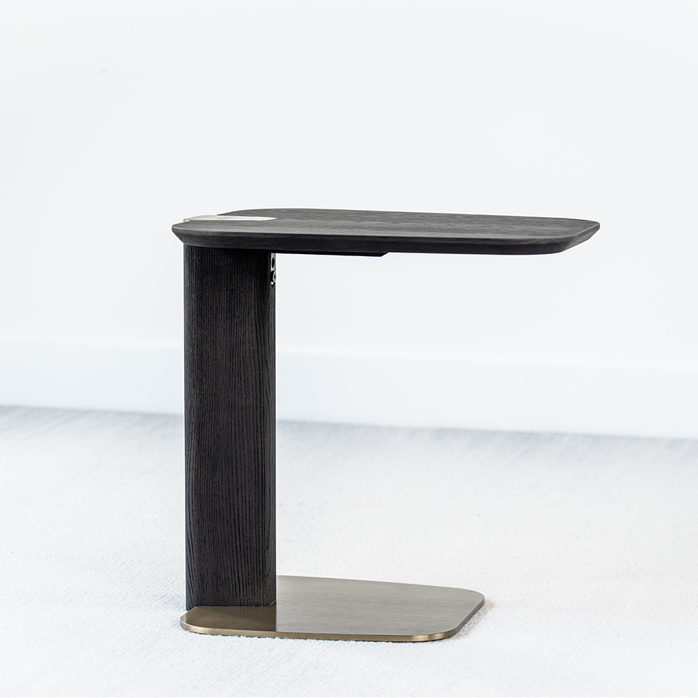 Ponze Side Table crafted from solid oak wood with a compact and versatile design, perfect for modern and minimalist interiors