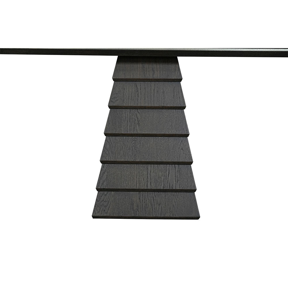 Salem modern wall table featuring a sophisticated dark charcoal finish