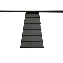 Salem modern wall table featuring a sophisticated dark charcoal finish