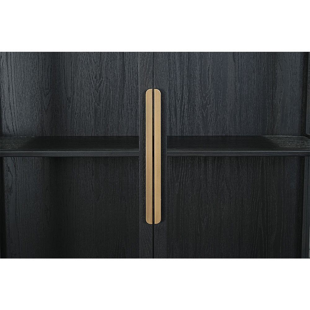 Salem Tall Sideboard with an oak veneer cabinet body and natural wood tones