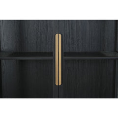 Salem Tall Sideboard with an oak veneer cabinet body and natural wood tones
