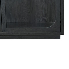 Salem tall wooden sideboard combining oak materials with modern detailing