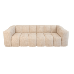 Sivota 3 Seater Sofa upholstered in soft sheepskin fabric with solid oak legs
