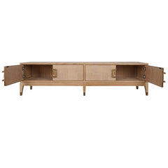 Sol TV Unit with an oak veneer finish and natural wood appearance