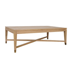Sol wooden coffee table styled in a contemporary living room
