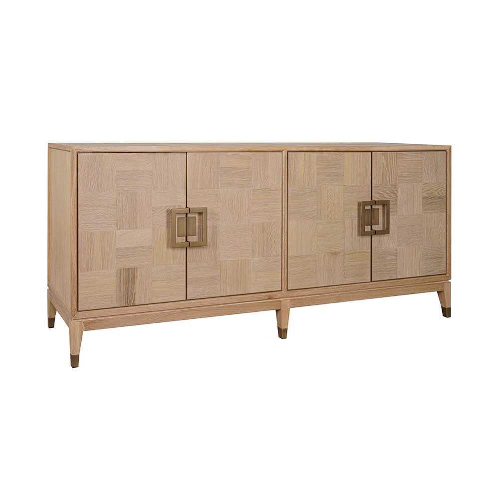 Sol wooden sideboard styled in a contemporary living room