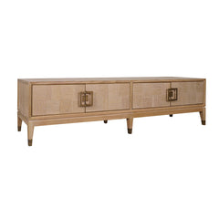 Sol wooden TV unit styled in a modern living room