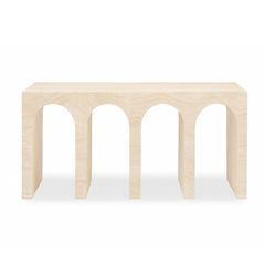Vasi Travertine Console with unique archway design in natural stone