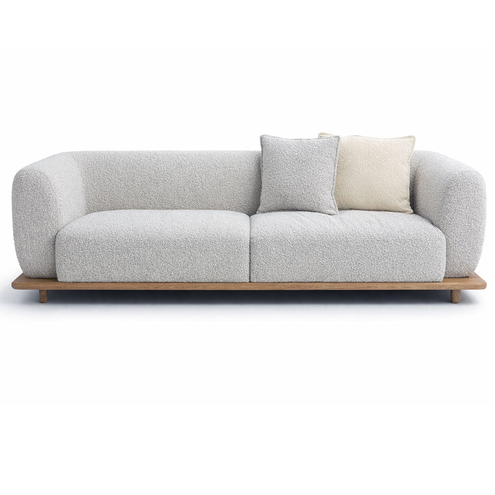 Viken 3 seater sofa upholstered in bouclé fabric with modern design